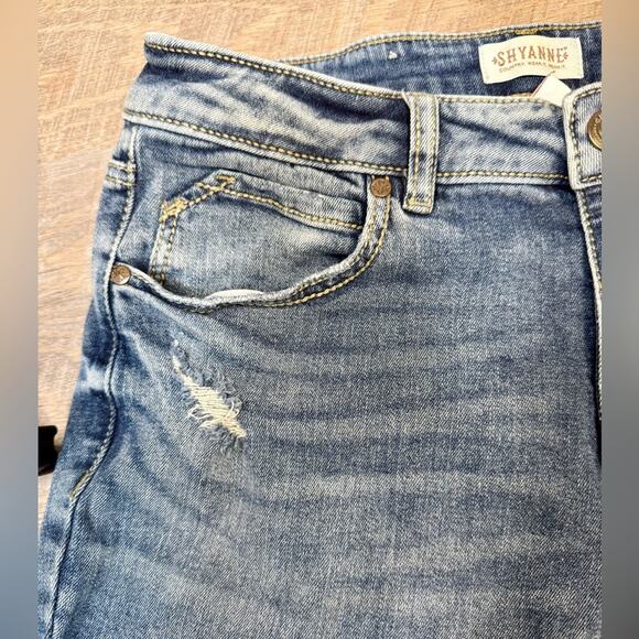 Shyanne Light Blue Flare Western Bootcut Jeans - Picture 3 of 9